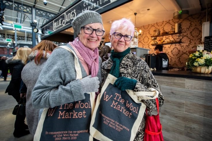 Shoppers at The Wool Market